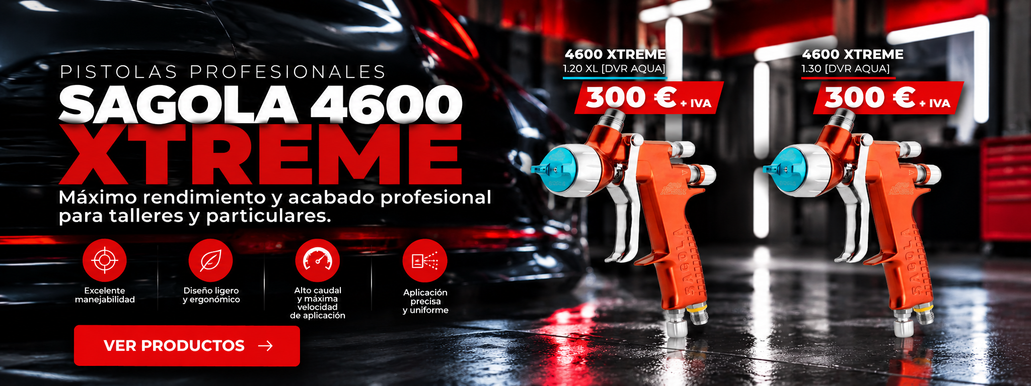 Pintura para coches 1 PISTOLAS SAGOLA 4600 XTREME