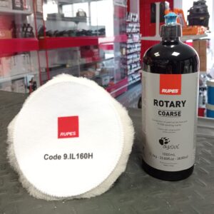 Pintura para coches 22 PULIMENTO ROTARY AZUL Y BOINA DE LANA RUPES