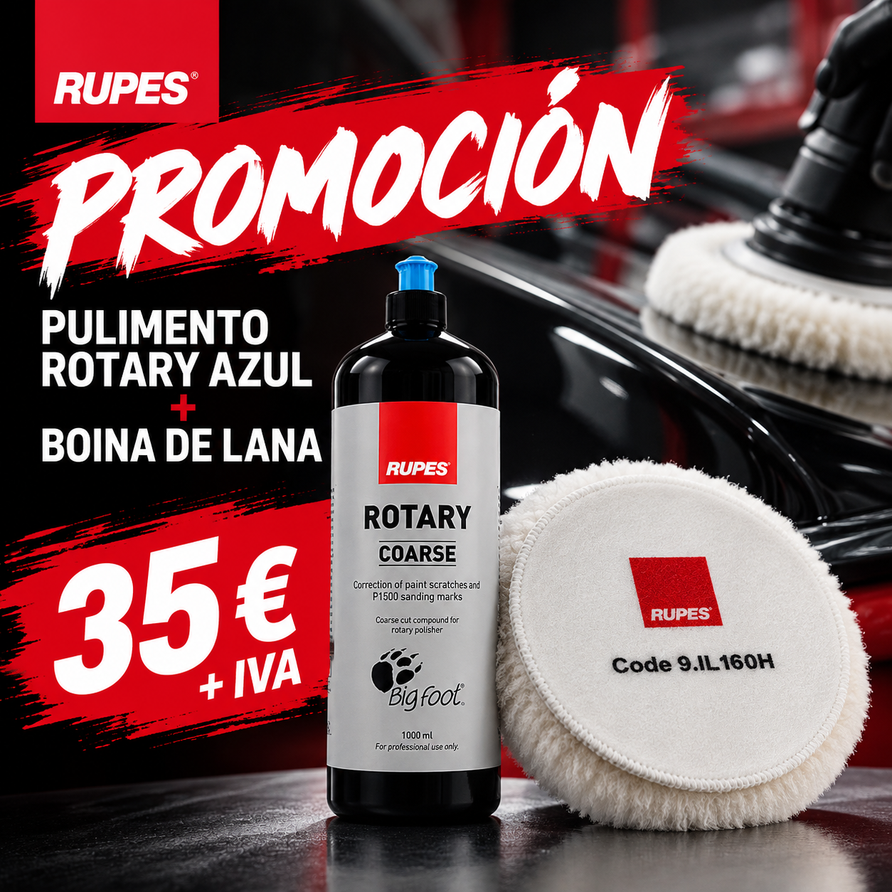 Promocion RUPES Pulimento y Boina de Lana